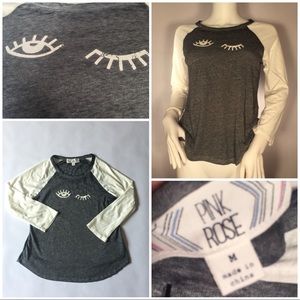 *NEW* Pink Rose Grey and White Tee! ❤️